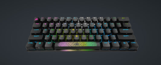 CORSAIR K70 PRO MINI WIRELESS RGB 60% CHERRY MX SPEED, Backlit RGB LED,, Black, Black PBT Keycaps Mechanical Gaming Keyboard CH-9189010-NA