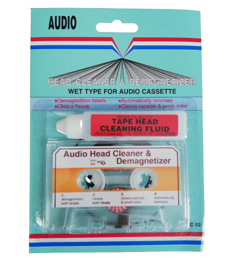 Audio Cassette Head Cleaner with Demagnetized & Cleaning Fluid KC-02