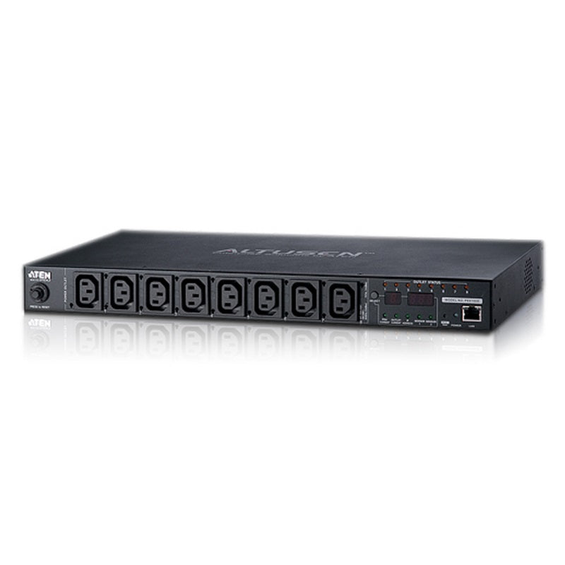Aten 8 Port 1U 10A Smart PDU with Bank level metering and outlet control, 8xC13 Outlets PE6108G-ATB-G