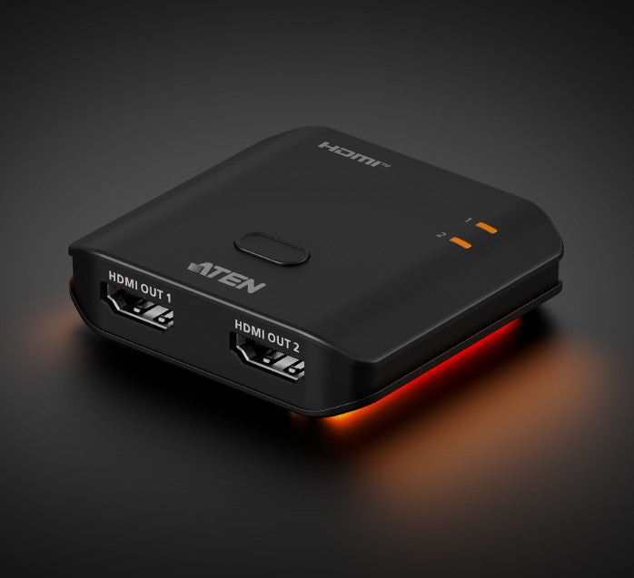 Aten Essential 2-Port True 4K HDMI Splitter, EDID Sync, One HDMI source shares two True 4K displays, LPCM 7.1, Dolby & DTS-HD Master Audio VS4812-AT