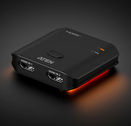 Aten Essential 2-Port 8K HDMI Switch, HDMI switch for modern gaming, 8K @ 60Hz / 4K @ 120Hz, LPCM 7.1, Dolby & DTS-HD Master Audio VS5821-AT