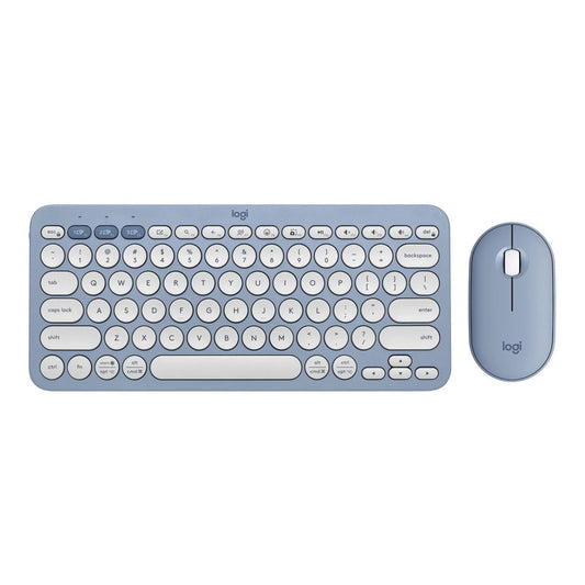 Logitech K380S Pebble 2 Combo Wireless Keyboard & Mouse (Blue)  - 920-012190