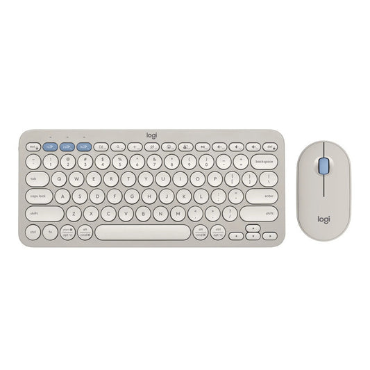 Logitech K380S Pebble 2 Combo Wireless Keyboard & Mouse (Tonal Sand)  - 920-012191