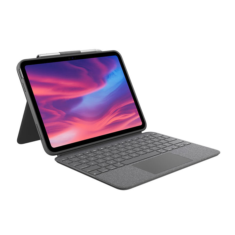 LOGITECH COMBO TOUCH FOR iPAD -Oxford Grey Backlit detachable keyboard case with trackpad for iPad (10th gen) 1-Year Limited Hardware Warranty 920-011434