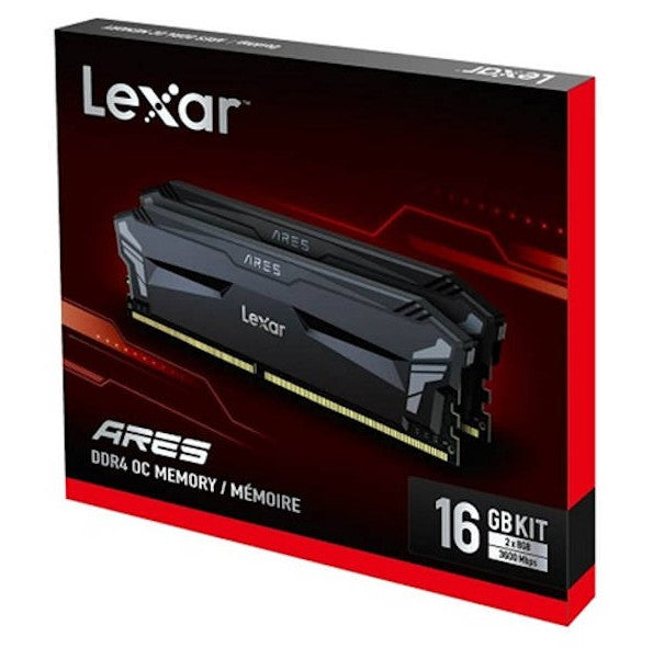 Lexar LD4BU008G-R3600GD0A DDR4 UDIMM 16GB Kit (2 x 8GB) 3600 MT/s 1.35V CL18 HEATSINK THOR XMP 2.0 Ares OC Black LD4BU008G-R3600GD0A