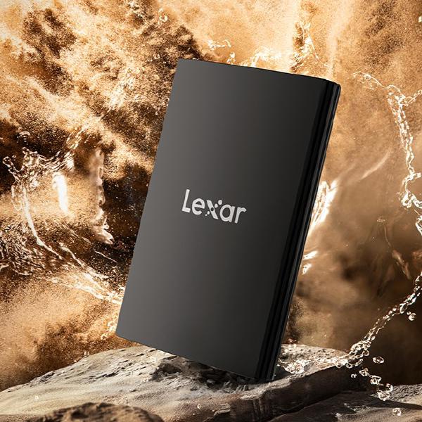 Lexar Armor 700 Portable SSD 1TB, USB, 256-bit AES Encryption, IP66 Water and Dust Resistance, 5 year limited warranty. Black. LAR700X001T-RNBNG