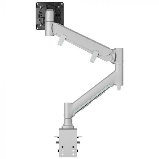 tdec FORTIS Heavy Duty Dynamic Monitor Arm F-Clamp - Up to 49" screens, 6-16kg (flat), 6-12kg (curved), Silve AWMS-HXB-H-S-V