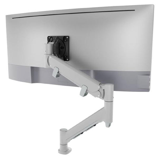 Atdec AWMS-HXB Heavy Duty Dynamic Monitor Arm. Min-Max Load: 6-16kg (flat), 6-12kg (curved), H/Duty F-Clamp Desk Fixing, VESA up to 100x100. Silver  AWMS-HXB-H-S