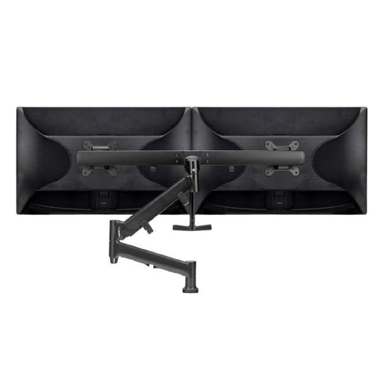 Atdec AWMS-RHXB Tandem Dynamic Dual Monitor Mount. C-Clamp Desk Fixing. Max Load 2-7kg. Up to 27" screens. Black AWMS-RHXB-C-B