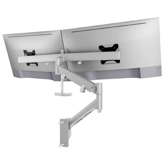 Atdec AWMS-RHXW Tandem Crossbar Dual Monitor Wall Mount. Max Load 2-7kg per device. VESA up to 100x100. Silver AWMS-RHXW-S