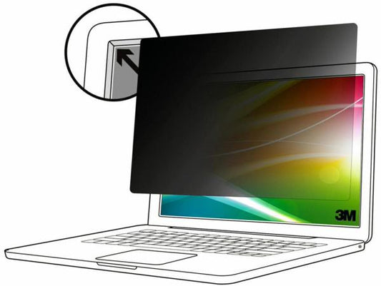 3M Bright Screen Privacy Filter for 13.3" Full Screen Laptop with 3M COMPLY Adhesive Strips, 16:9 BP133W9E