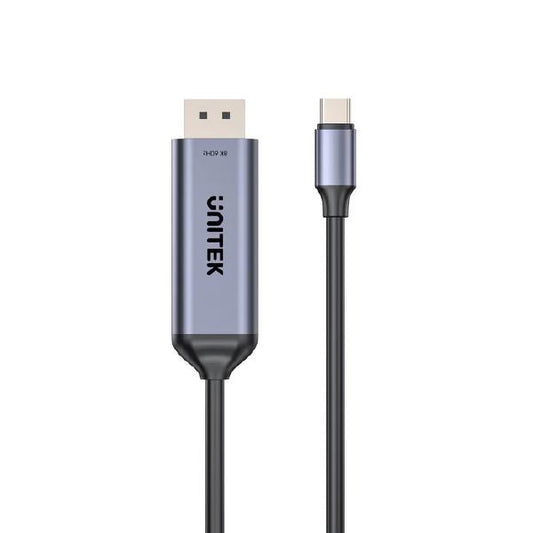 Unitek USB-C to DisplayPort 8K@60Hz BiDirectional 1.8m Cable, backward compatible, Support: HDCP 2.3, Dynamic HDR, Data transfer rate of 10Gbps V1423DGY01