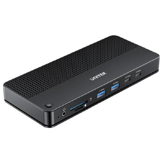 Unitek 13-in-1 USB-C, 8K Universal Docking Station, 30Hz, 2 x HDMI 2.1 + 1 x DP 2.0, 100W, Black D1104A01