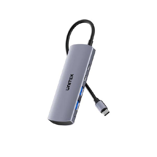 Unitek 4-in-1 HUB Q4 USB-C Hub, 10Gbps, USB-A x2, USB-C x2, Grey, Unitek Hook Color Box H1112DGY01