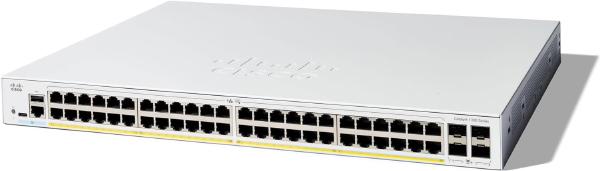 Cisco Catalyst 1300, 48-Port Managed Switch with 48 Gigabit Ethernet PoE+ with 740W Power Budget and 4 Gigabit SFP+ Ports  C1300-48FP-4X