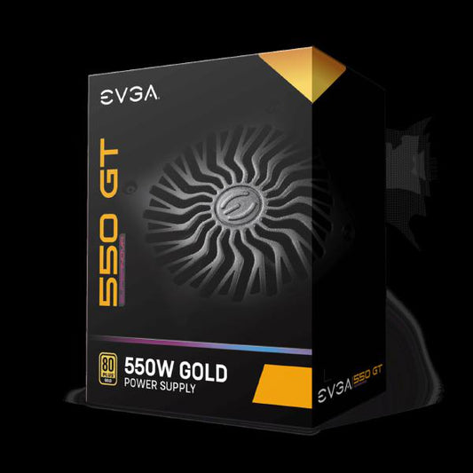 EVGA 550 GT, 80 Plus Gold 550W, Fully Modular, Auto Eco Model, 1x EPS, 2x PCI-E, 6x SATA, 3x Molex, DC to DC converter 220-GT-0550-Y4