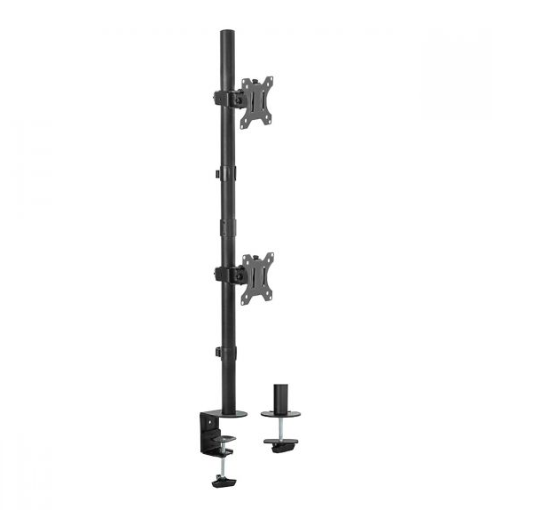 mbeat activiva Dual-Screen Articulating Vertical Monitor Arm is designed for ultimate workspace efficiency and ergonomic comfort ACA-BMA-VDC01K