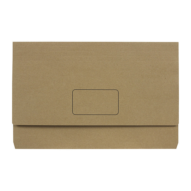 Marbig Slimpick Foolscap Document Wallet Env Kraft Pk10  - 4003104