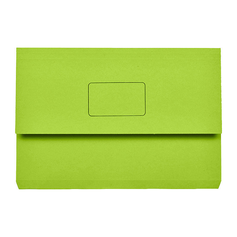 Marbig Slimpick Foolscap Document Wallet Green  - 4004004