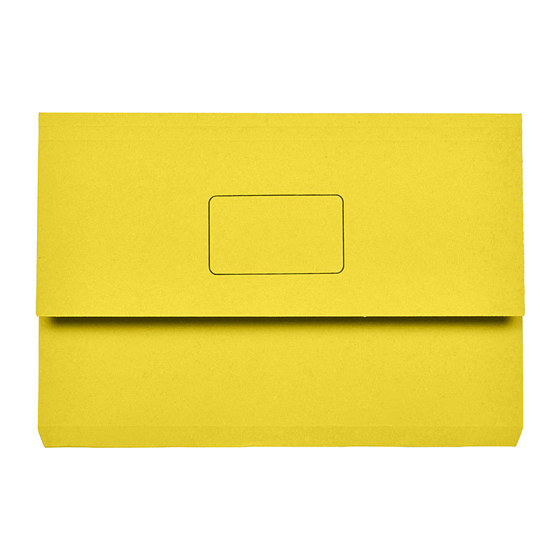 Marbig Slimpick Foolscap Document Wallet Yellow  - 4004005