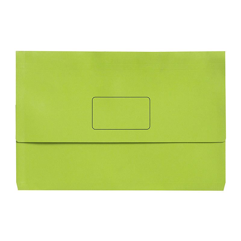 Marbig Slimpick Foolscap Document Wallet Brt Green Pk10  - 4004304