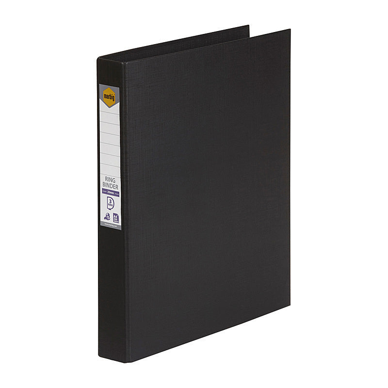 Marbig Ring Binder A4 25mm 3D Pe Black  - 5023102