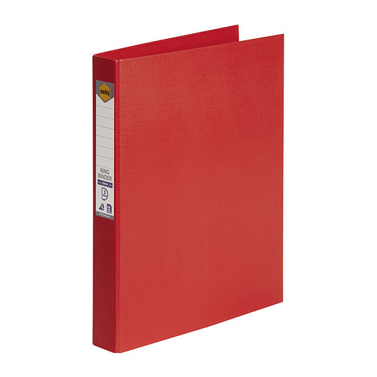 Marbig Ring Binder A4 25mm 3D Pe Red  - 5023103