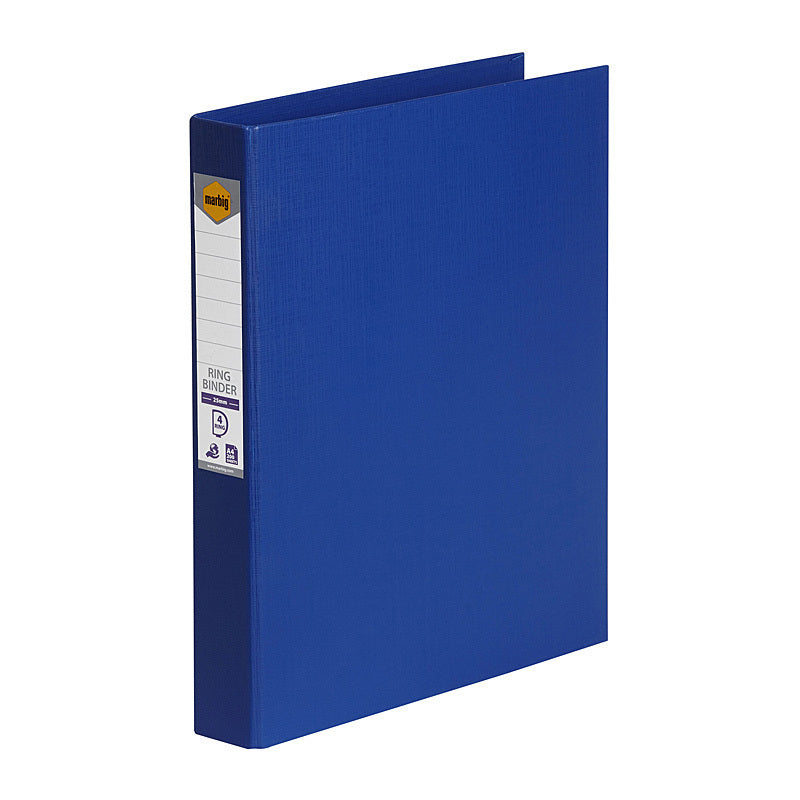 Marbig Ring Binder A4 25mm 4D Pe Blue  - 5024101