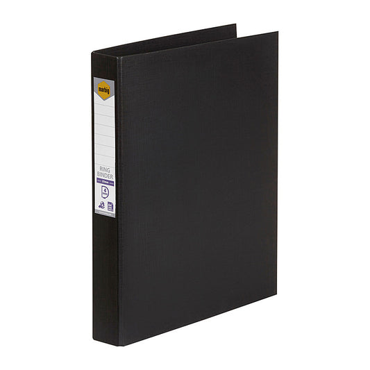 Marbig Ring Binder A4 25mm 4D Pe Black  - 5024102