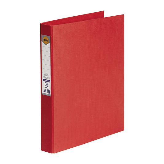 Marbig Ring Binder A4 25mm 4D Pe Red  - 5024103
