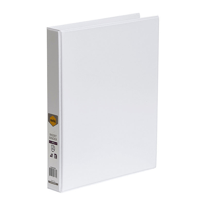 Marbig Clearview Insert Binder A4 25mm 2D White  - 5402008B