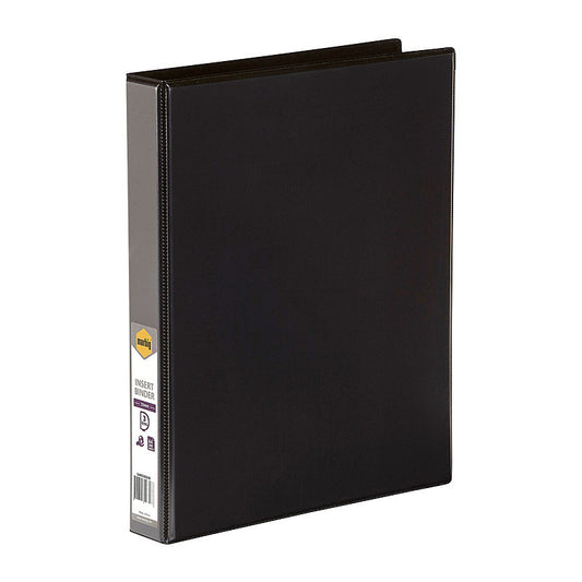 Marbig Clearview Insert Binder A4 25mm 3D Black  - 5403002B