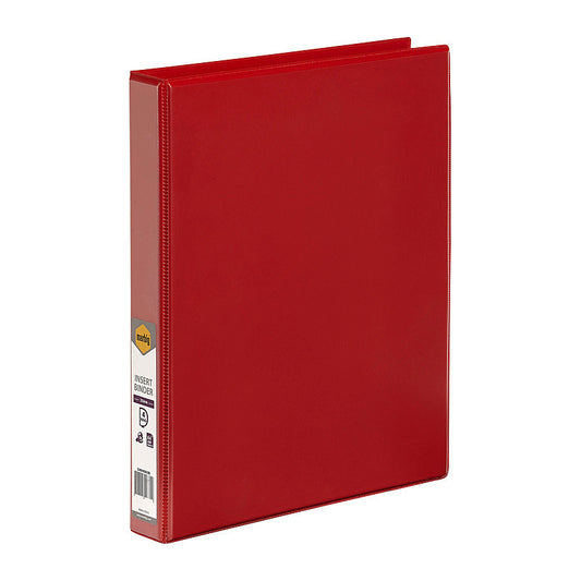 Marbig Clearview Insert Binder A4 25mm 4D Red  - 5404003B