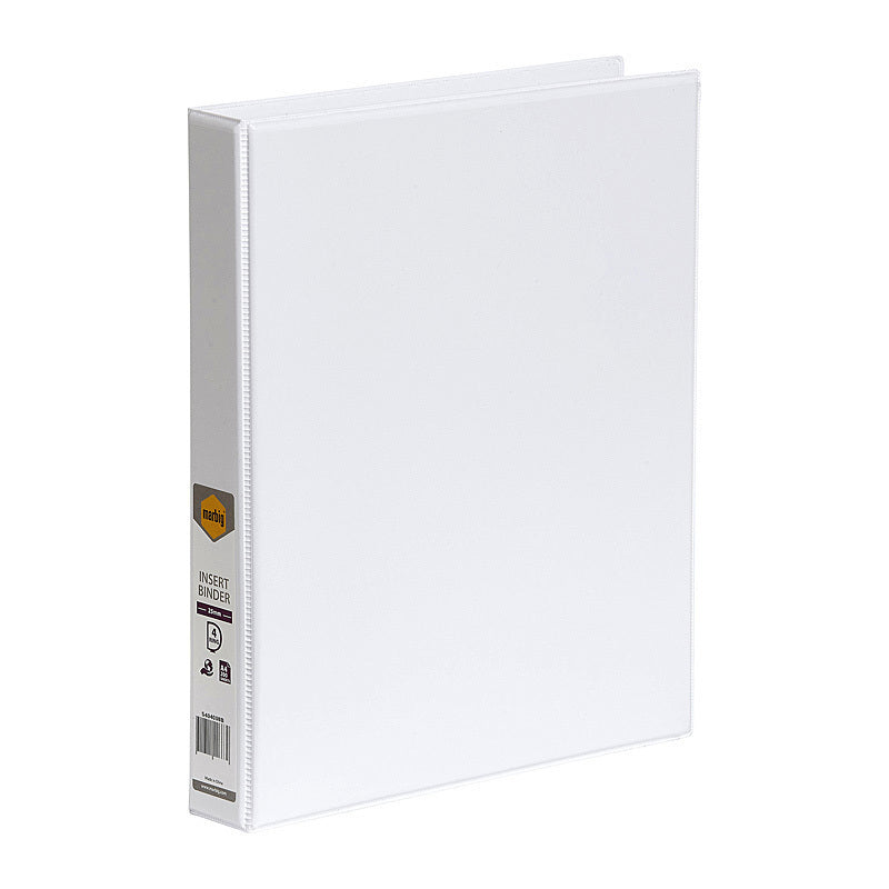 Marbig Clearview Insert Binder A4 25mm 4D White  - 5404008B