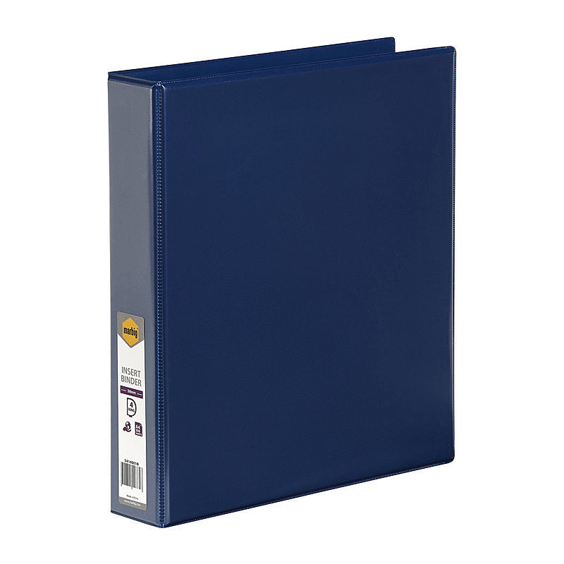 Marbig Clearview Insert Binder A4 38mm 4D Blue  - 5414001B