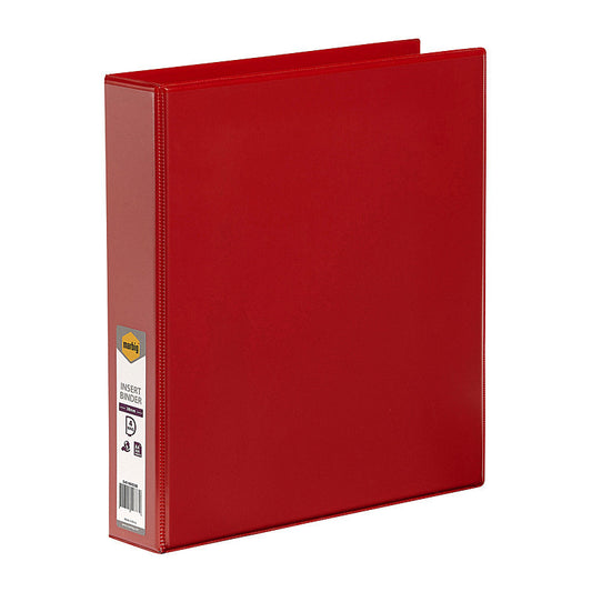 Marbig Clearview Insert Binder A4 38mm 4D Red  - 5414003B