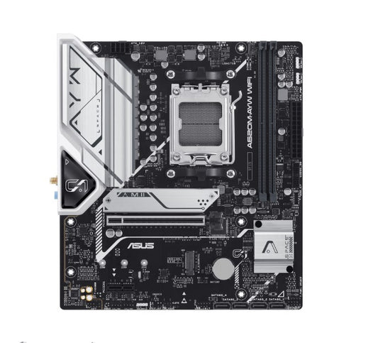 ASUS AMD A620M-AYW WIFI (AM5) Micro-ATX Motherboard, 2xDDR5 Max 96GB, 1 x PCIe 4.0 x16 slot, 2 x M.2 slots, 4 x SATA, Wi-Fi 6, Realtek 2.5G A620M-AYW WIFI