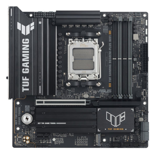 ASUS AMD TUF GAMING B650EM-PLUS WIFI (AM5) Micro-ATX Motherboard, DDR5(4x), 12+2+1 Power Stages, PCIe 5.0, 3x M.2, Front USB-C, 2.5Gb LAN, Wi-Fi 6E TUF GAMING B650EM-PLUS WIFI