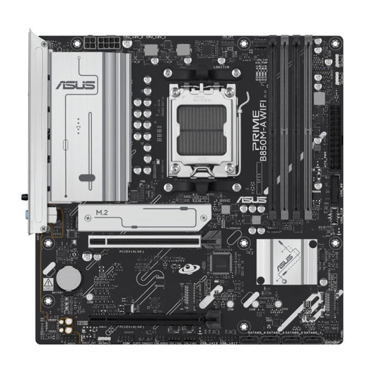 ASUS AMD B850M PRIME B850M-A WIFI-CSM (AM5) mATX Motherboard, DDR5, Max 256GB, 1 x PCIe 5.0 x16 slot, 4 x SATA PRIME B850M-A WIFI-CSM