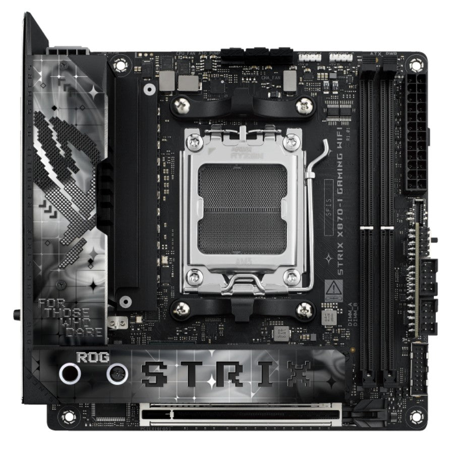 ASUS AMD ROG STRIX X870-I GAMING WIFI (AM5) Mini-ITX Motherboard 2x DDR5 96GB, 1x PCIe 5.0 x16 slot, 2x M.2 slots, 2x SATA, Wi-Fi 7, 1 x HDMI ROG STRIX X870-I GAMING WIFI