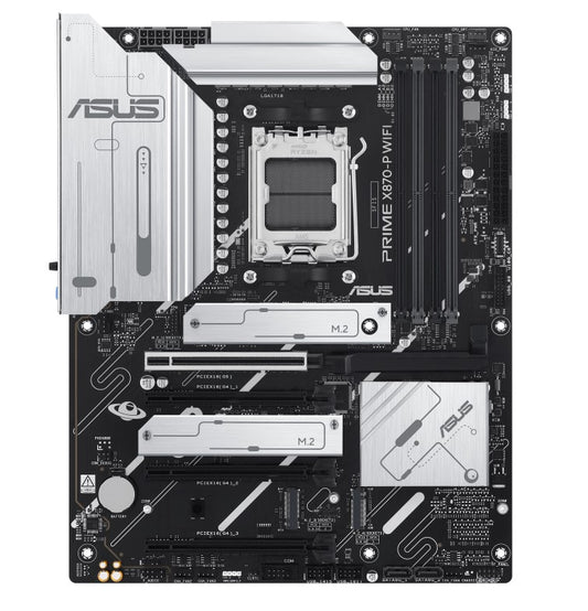 ASUS AMD PRIME X870-P WIFI-CSM (AM5) ATX Motherboard 4x DDR5 192GB, 1x PCIe 5.0 x16 slot, 4 x M.2 slots, 2x SATA, Wi-Fi 7, 1 x HDMI PRIME X870-P WIFI-CSM