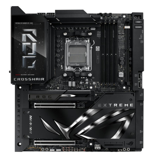 ASUS AMD ROG CROSSHAIR X870E EXTREME (AM5) E-ATX Motherboard, DDR5 256GB, PCIe 5.0, 5x M.2, 10GbE + 5GbE LAN, Wi-Fi 7, USB4, 2x PCIe 5.0 x16, 4x SATA ROG CROSSHAIR X870E EXTREME