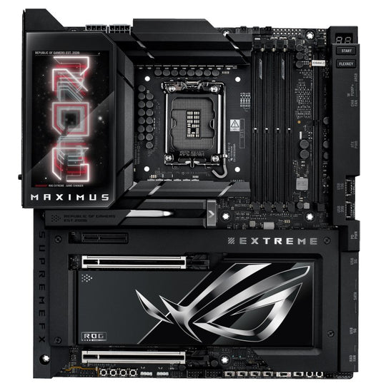 ASUS ROG MAXIMUS Z890 EXTREME LGA1851 E-ATX Motherboard 192GB, 4x DDR5, 2 x PCIe 5.0 x16 slots, 6 x M.2 slots, 4 x SATA 6Gb/s ROG MAXIMUS Z890 EXTREME