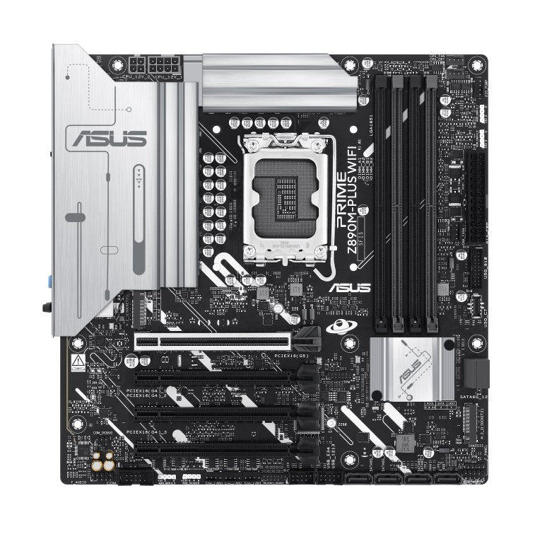 ASUS PRIME Z890M-PLUS WIFI-CSM LGA1851 mATX Motherboard 192GB, 4x DDR5, 1 x PCIe 5.0 x16 slots, 3 x M.2 slots, 6 x SATA 6Gb/s PRIME Z890M-PLUS WIFI-CSM