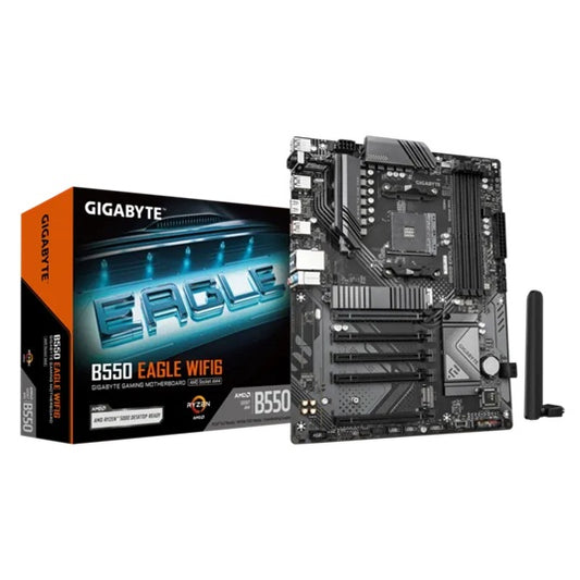 B550 EAGLE WIFI6 AMD ATX motherboard with AM4 support, Ryzen 3000-5000 CPUs, DDR4 up to 128GB, PCIe 4.0, dual M.2, Wi-Fi 6, Bluetooth 5.3 HDMI 2.1 B550 EAGLE WIFI6