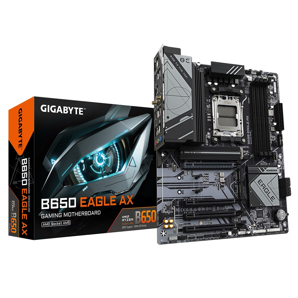 Gigabyte B650 EAGLE AX, AM5, 4 x DDR5 up to 256 GB, 1 x HDMI port, 4x PCI Express x16, 3x M.2. 4x USB 3.2 B650 EAGLE AX