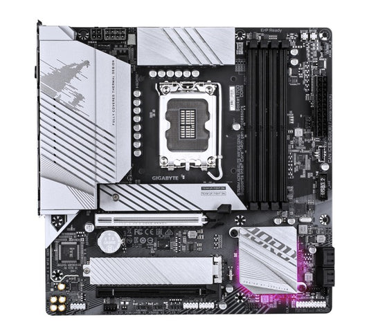 Gigabyte B760M AORUS ELITE WIFI6E GE Intel LGA 1700 mATX Motherboard, 4x DDR5 ~256GB, 2x PCI-E x16, 2x M.2, 4x SATA, 8x USB 3.2, 8x USB 2.0 B760M A E WF6E GEN5