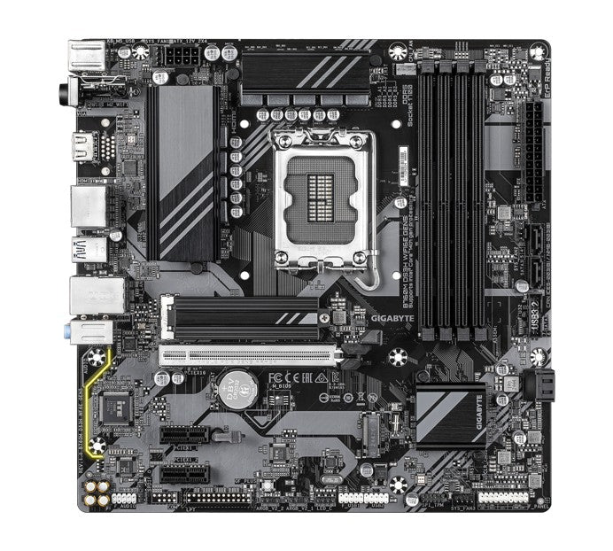Gigabyte B760M DS3H WIFI6E GEN5 Intel LGA 1700 mATX Motherboard, 4x DDR5 ~256GB, 1x PCI-E x16, 2x M.2, 4x SATA, 5x USB 3.2, 6x USB 2.0 B760M DS3H WF6E GEN5
