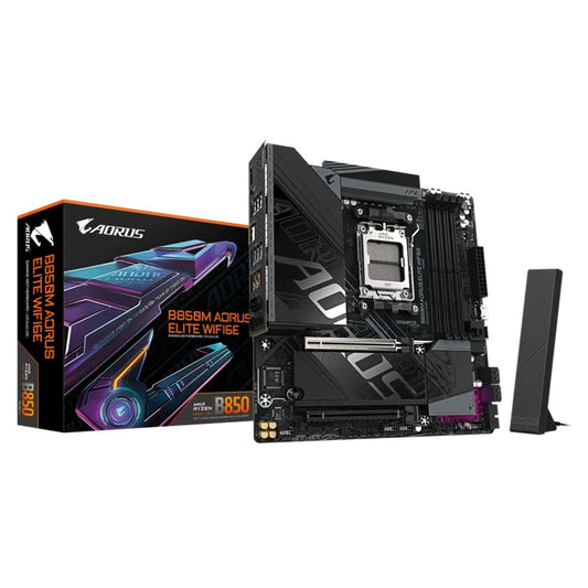 Gigabyte B850M A ELT WF6E, AM5 board with B850 chipset, DDR5 256GB, 16x PCIe5, dual M.2, 2.5GbE, Wi-Fi 6E, DP, rich USB SATA, 7.1 audio support B850M AORUS ELITE WIFI6E