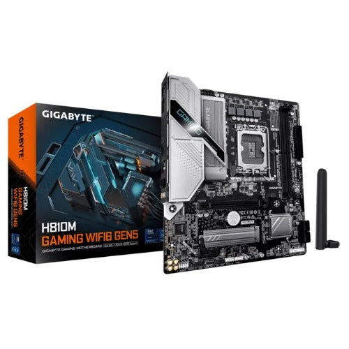 Gigabyte H810M G WIFI6 GEN5 MB Intel LGA 1851 ATX Motherboard, 2x DDR5 ~128GB, 1x PCI-E x16, 1x PCI-E x1, 1x M.2, 4x SATA, 3x USB 3.2, 3x USB 2.0 H810M G WIFI6 GEN5 1.0